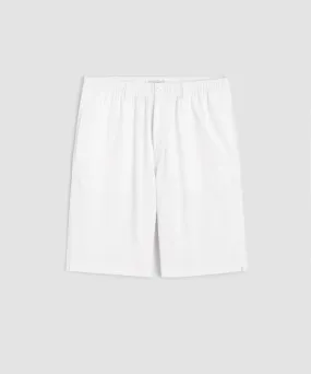 11" Italian Textured Relaxed  Short in White Stripe