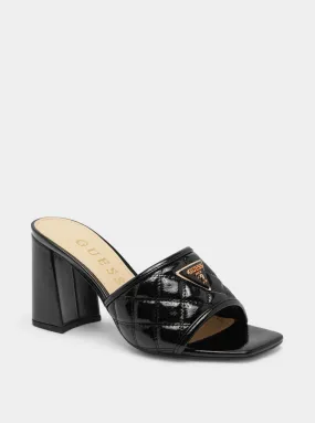Black Gelina Block Heels