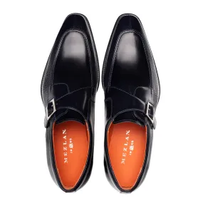 Blue Mezlan Men's Monk Strap Genuine Leather Shoes Pego Style No: 21158