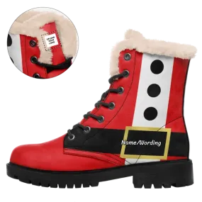 Custom business gifts, company logo gifts Personalized Christmas Boots, Custom Santa Boots, Warm-Fur Boots, Holidays Gift,WB-23020123