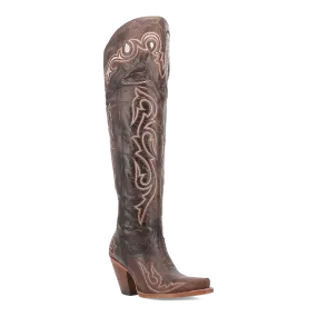 Dan Post Women's Kommotion Snip Toe Leather Tall Boots - Chocolate DP4342