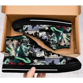 My Hero Academia Deku Shoes High Top Sneakers for Kids and Adults One For All