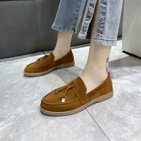 Suede Slip-On Loafers for Women