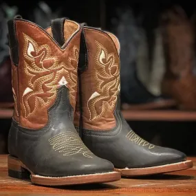 Tanner Mark Kid's Leather Square Toe Boots - Parker