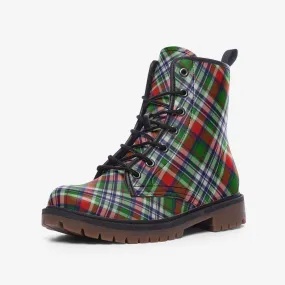 Tartan Plaid Vegan Leather Boots
