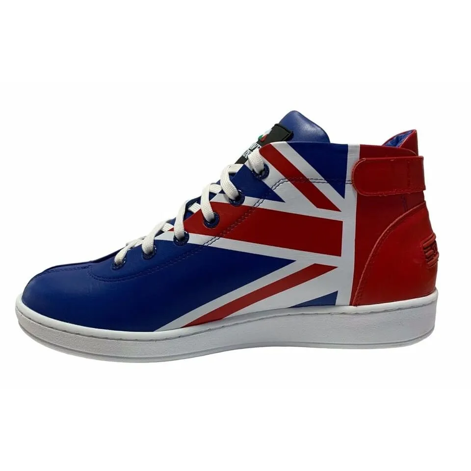 Travel Fox British Style Men's Red White and Blue Leather Sneakers 915601 21