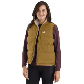 Women's Insulated Montana Puffer Vest - Reversible - Oak Brown